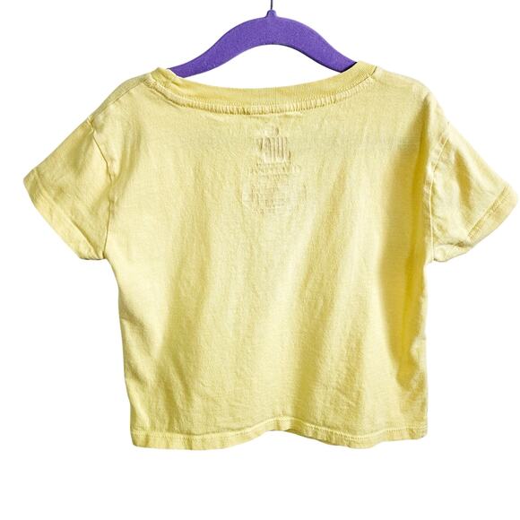 Juicy Girls Size XS Tee Shirt Yellow With Daisy Crown Graphic Preppy Y2K - Picture 3 of 4